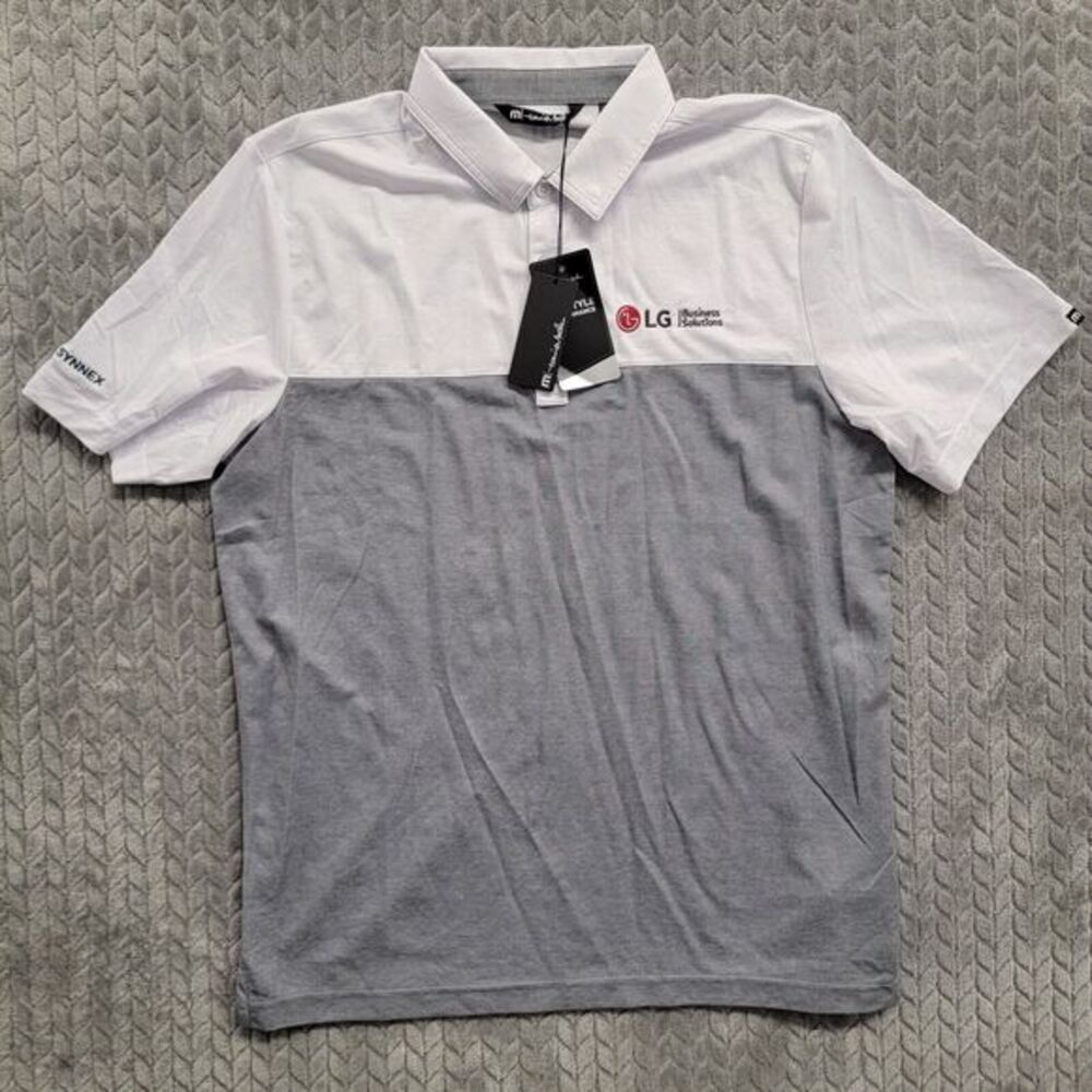 Travis Matthew Oceanside Golf Polo Shirt Gray Men’s Sz Large Lightweight NWT